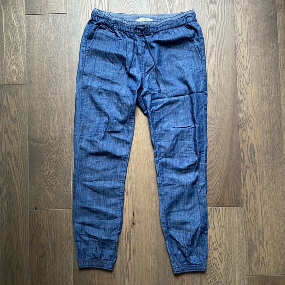 Life in Progress Denim Print Trousers - Picture 1 of 3